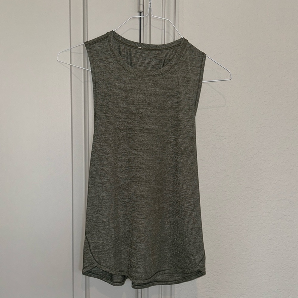 Lululemon Olive Green Elastic Back Tank Top